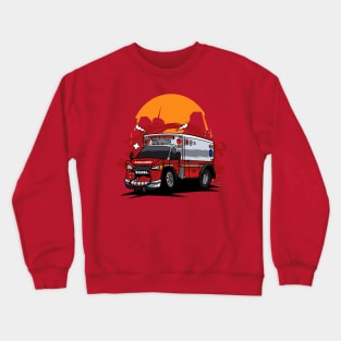 Ambulance monster car Crewneck Sweatshirt